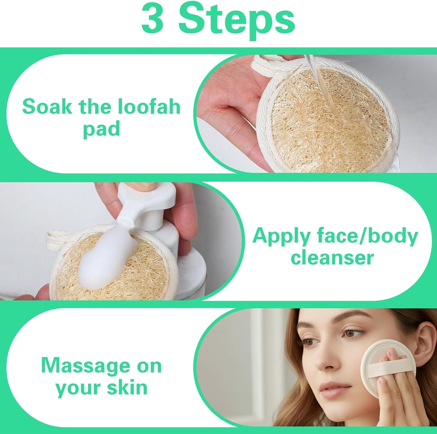Next Play Gear Loofah Facial Scrubbers – 6 Pack
